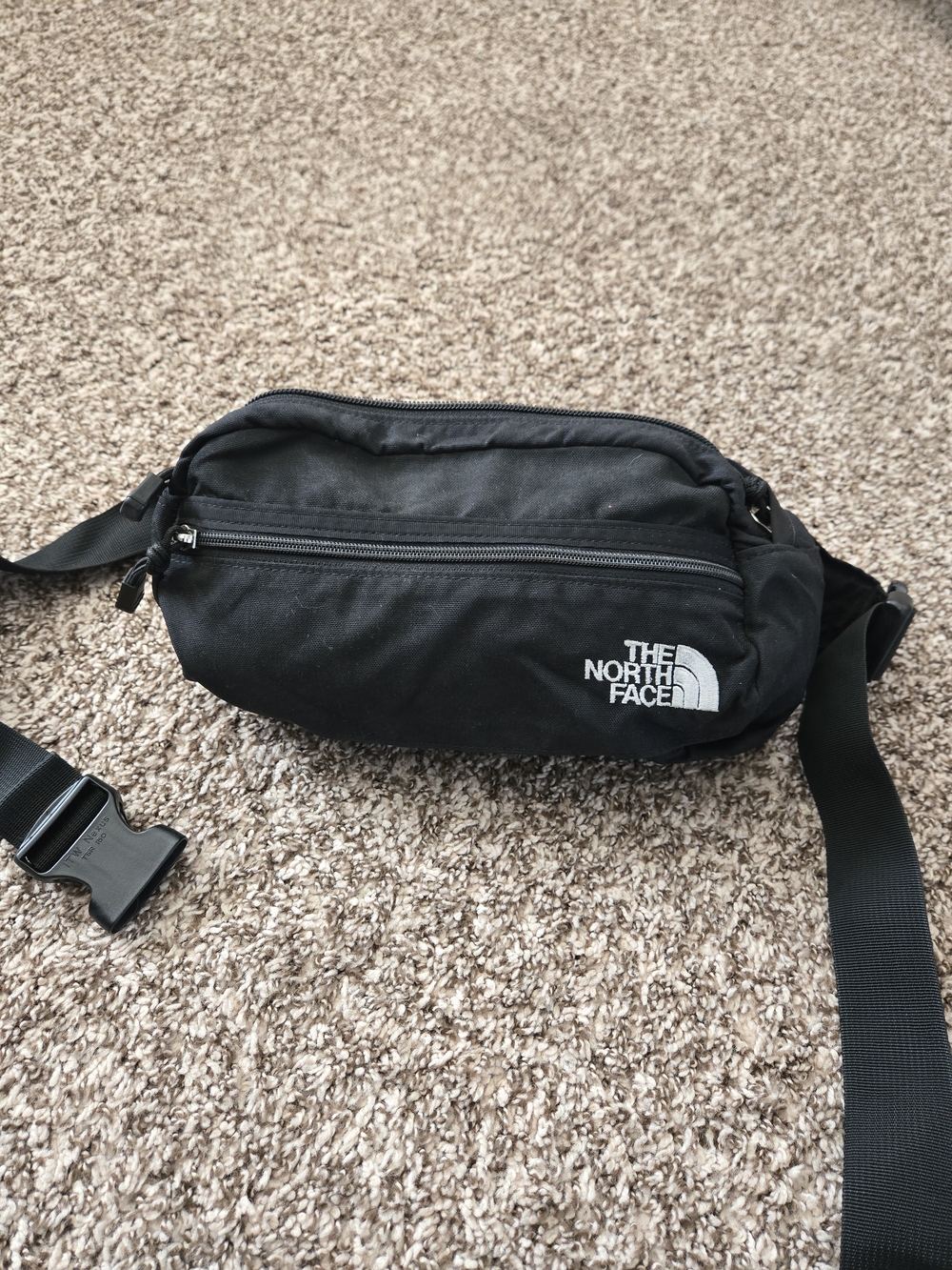 The North Face Black Belt Bag with Front Zip